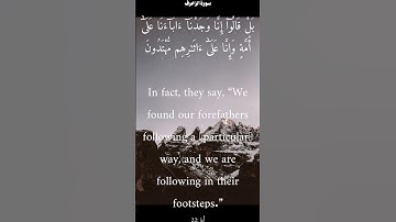 سورة الزخرف من الأية 22 الى 22 محمد أيوب