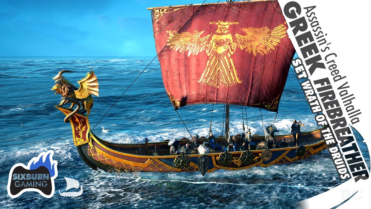 Assassin S Creed Valhalla Greek Firebreather Longship Set Gameplay