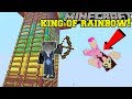 Minecraft: RAINBOW KING OF THE LADDER! - HEAD HUNTER THEME PARK [3]