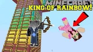 Minecraft: RAINBOW KING OF THE LADDER! - HEAD HUNTER THEME PARK [3]