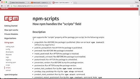 Lesson 2f - NPM scripts for easier commands