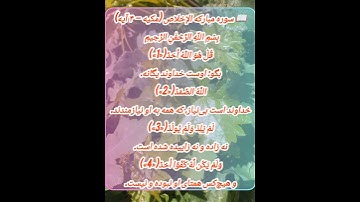 تلاوت ترتیل سوره اخلاص باترجمه قل هو الله احد.سوره‌ای کوتاه اما یک‌سوم قرآن.#قرآن #سوره_اخلاص #ترتیل