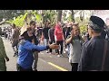 Arak arakan HUT RI ke 78 menuju lapangan upacara desa Wonoharjo Pangandaran
