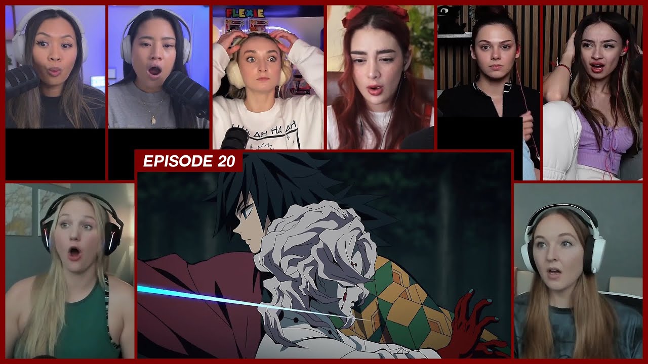 [GIRLS REACT] Tomioka defeats Rui | Demon Slayer S1 Ep 20 Girl Reaction Mashup