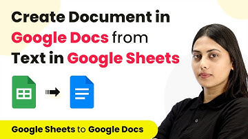 How to Create Document in Google Docs from Text in Google Sheets - Google Sheets to Google Docs