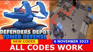 All Codes Active Defender's Depot 2 Tower Defense Roblox, November 12, 2023  