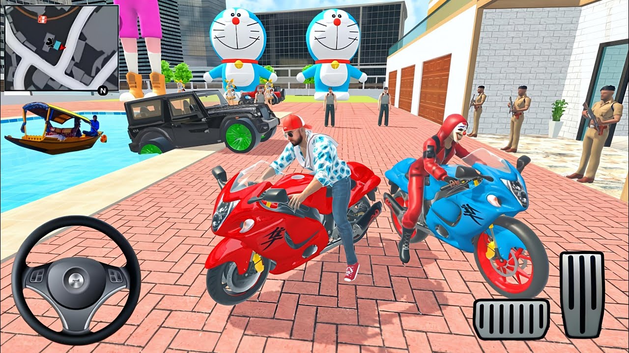 🥰 Indian Theft Aura Simulator 🔥 Monster Spiderman vs Hulk Car Game Racing 3D 🐎 Lot_s of Police Fight