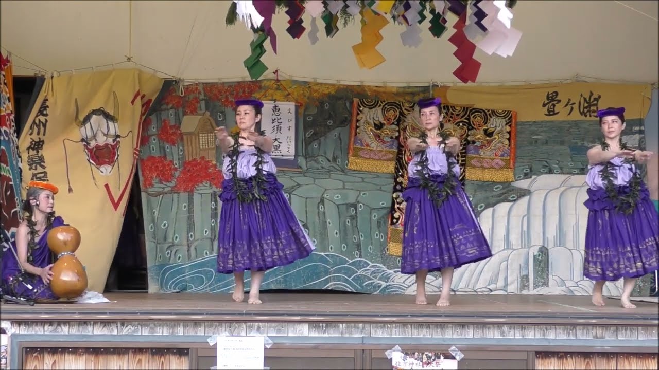 2022.8.1 古典フラ「カヒコ」 (Hui Hula MAKALAPUA) 住吉神社例大祭