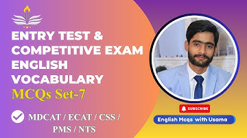 nglish Vocabulary MCQs | Key Words for MDCAT, ECAT, CSS, PMS & NTS | With Meanings & Synonyms