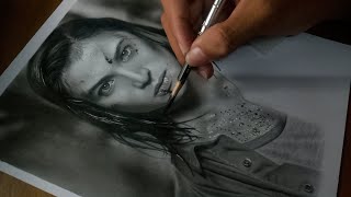 Anne Curtis Real Time Drawing Charcoal Portrait