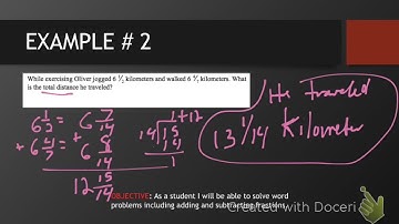 Adding + Subtracting Fractions Word Problems