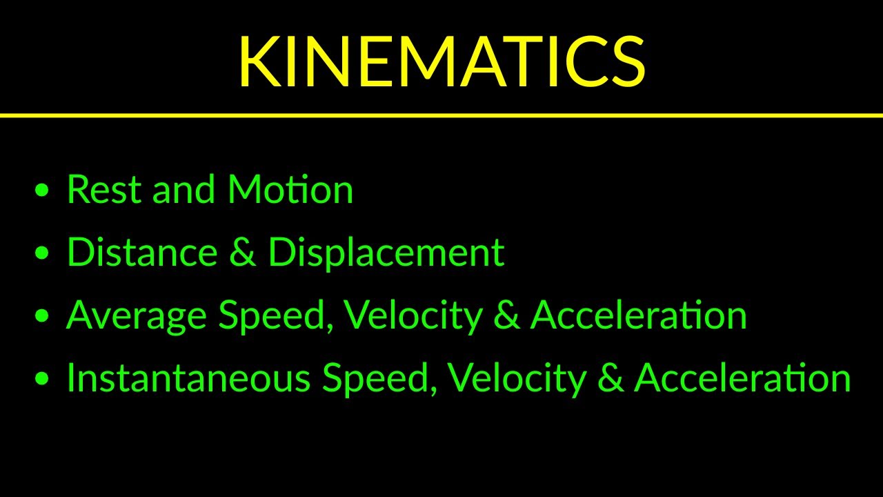 KINEMATICS  EPISODE - 1