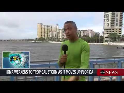 TJ Holmes is in Tampa, Florida after Hurricane #Irma swept through the city, incredibly causing less