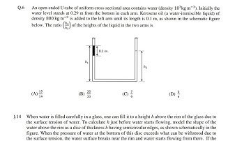 jee advance 2020 fluid mechanic