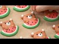 Bear & Watermelon Macarons 곰돌이와 수박 마카롱 만들기 [SUGAR BEAN]