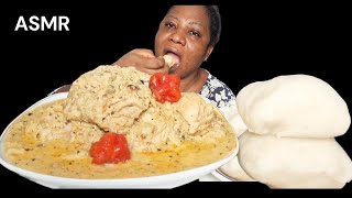 African food mukbang fufu with egusi pepper soup mukbang 