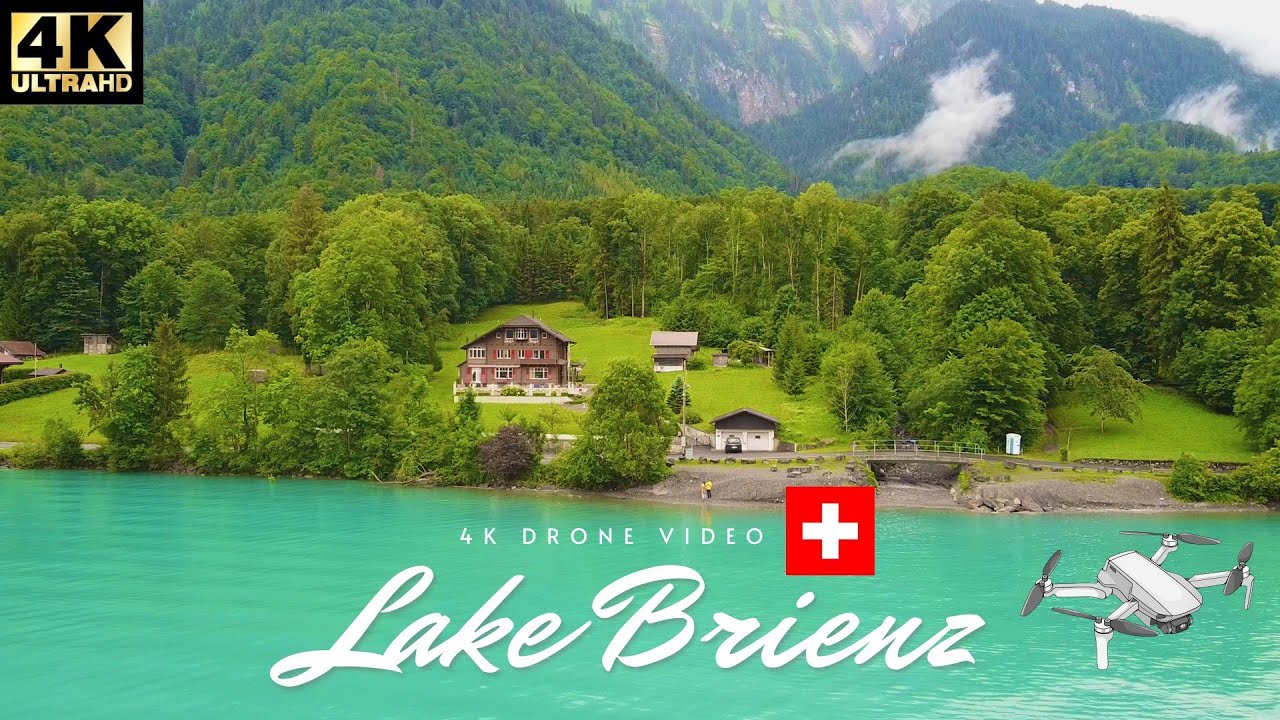 Lake Brienz Interlaken 4k Drone Video Switzerland Travel 22 Youtube