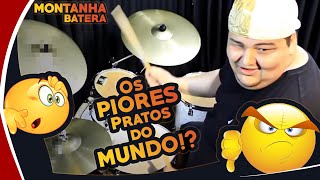 Solo de Bateria com os PIORES PRATOS do MUNDO?! Pratos de Estudo