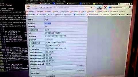 Raspberry Pi connected to DS18B20 temperature sensor