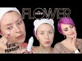 FULL FACE Trying NEW FLOWER BEAUTY! JET SET Powder Spray + MORE!