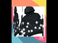 mytrynshop Starlane Black/White Hoodie Stacked Flare Fit Track Set - Trendy Two-Piece Set