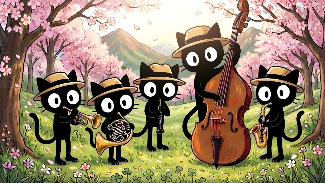 Black Cats Blossom Spring Jazz: Bright Music for Work & Relax