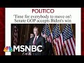 More Republicans Senators Acknowledge Biden's Win | Morning Joe | MSNBC