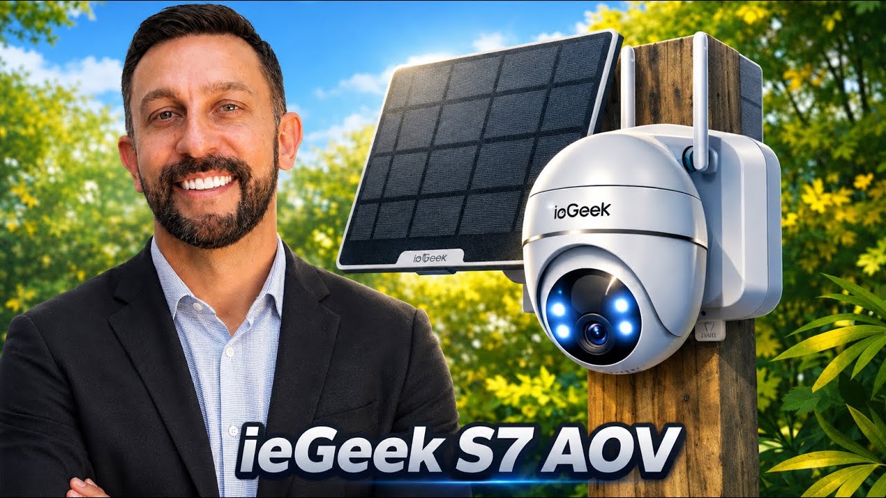 ieGeek S7 AOV Solar Security Camera - 24/7 AOV System, 100ft (30m