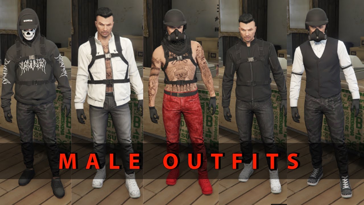 GTA Online: 5 Easy Male Outfits without Glitches (XBOX/PS4/PC) - YouTube