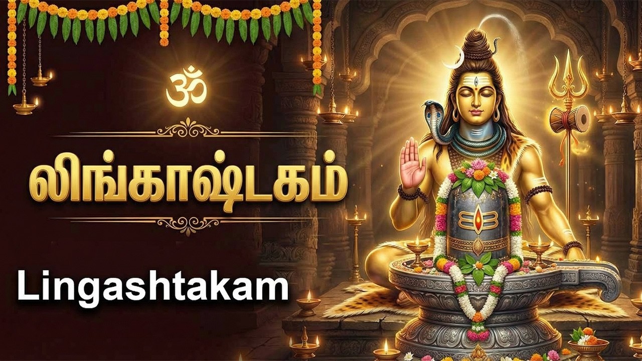 LINGASHTAKAM With Lyrics🙏 | Monday Special Lord Shiva Devotional Songs | Sivan Tamil Bhakti Padalgal