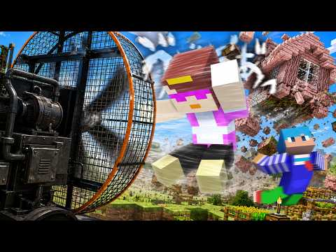 I'll Blow Away the Entire World with a Giant Fan!【Minecraft】