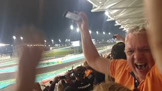 Abu Dhabi Gp last few laps - North Grandstand