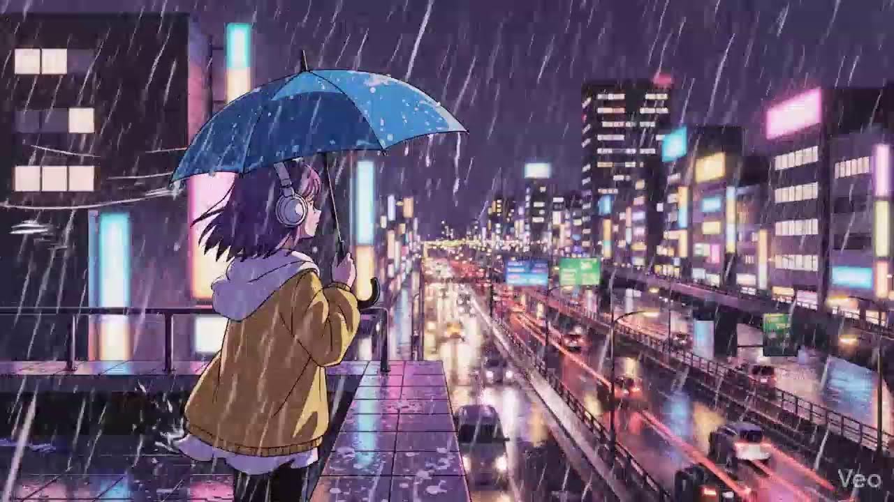 Rainy Neon Streets 🌧️ Japanese City Lofi | Study Beats