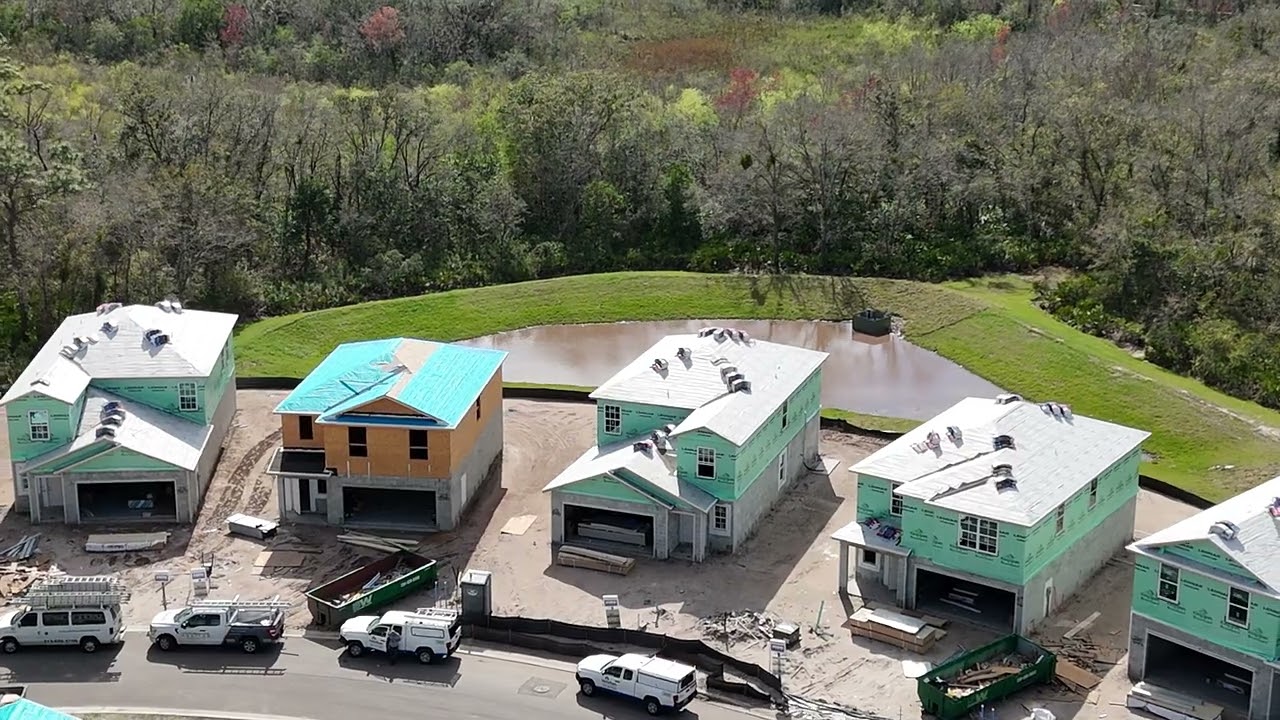 Aurora Aerial views of the Single Family Homes under construction.