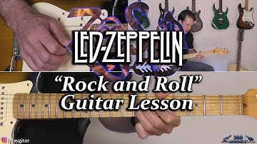 Led Zeppelin - Rock and Roll Guitar Lesson (FULL SONG)