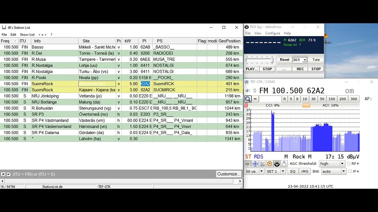 FM bandscan 23.4.2022