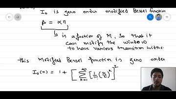 21. Filter Design- Kaiser Window