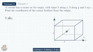 Vectors - 3D coordinates - National 5 Maths