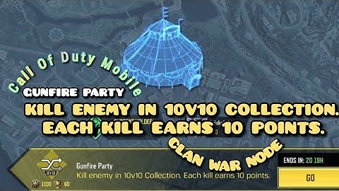 Gunfire Party Kill enemy in 10V10 Collection. Each Kill earns 10 Points. || CWN || CODM ||