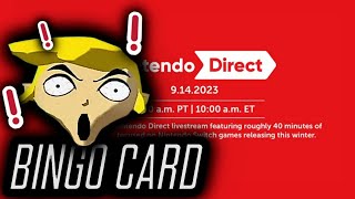 9.14.2023 Nintendo Direct Bingo Card!
