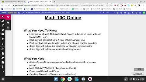 Welcome to Math 10C Online