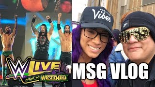 WWE MSG LIVE EVENT VLOG 3/16/18 FLOOR SEATS | SELFIE WITH SASHA BANKS