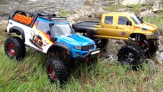 RC ADVENTURES - TWO TRUCKS GO WHEELiN'! MOE's FRESH LiFTED MUDDY Traxxas TRX-4 & OVERKiLL 2020 4x4 !
