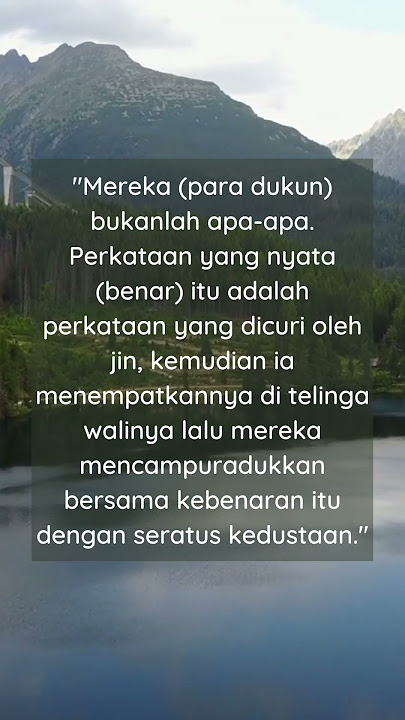 perkataan para dukun - hadits shahih Al Bukhari no 5320 kitab pengobatan
