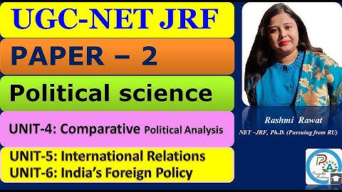 NTA UGC NET || PAPER 2 POLITICAL SCIENCE SYLLABUS UNIT 4, 5 and 6