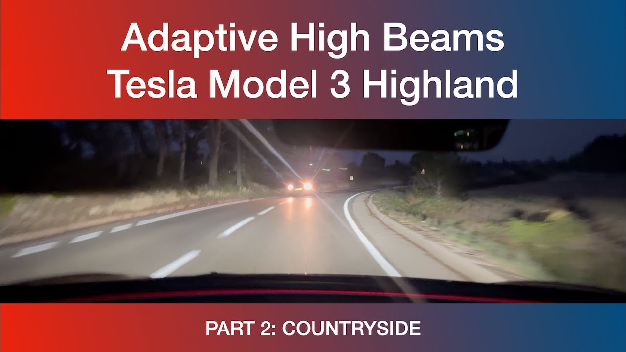 Tesla déverrouille les phares adaptatifs de la Model 3 pour une meilleure  visibilité en feux de route -  News