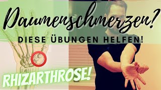 Daumenschmerzen - die effektivsten Übungen (Daumensattelgelenk / Rhizarthrose / Handydaumen)