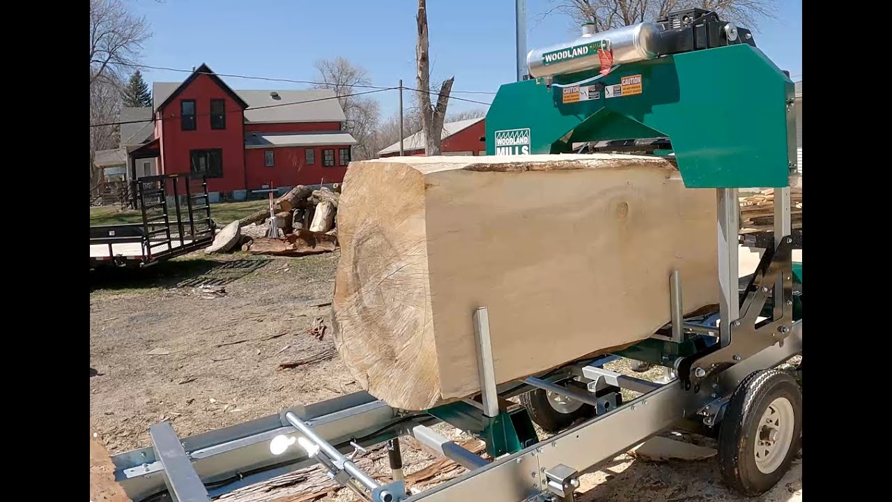 Big log on the Woodland Mills HM130 Max - YouTube