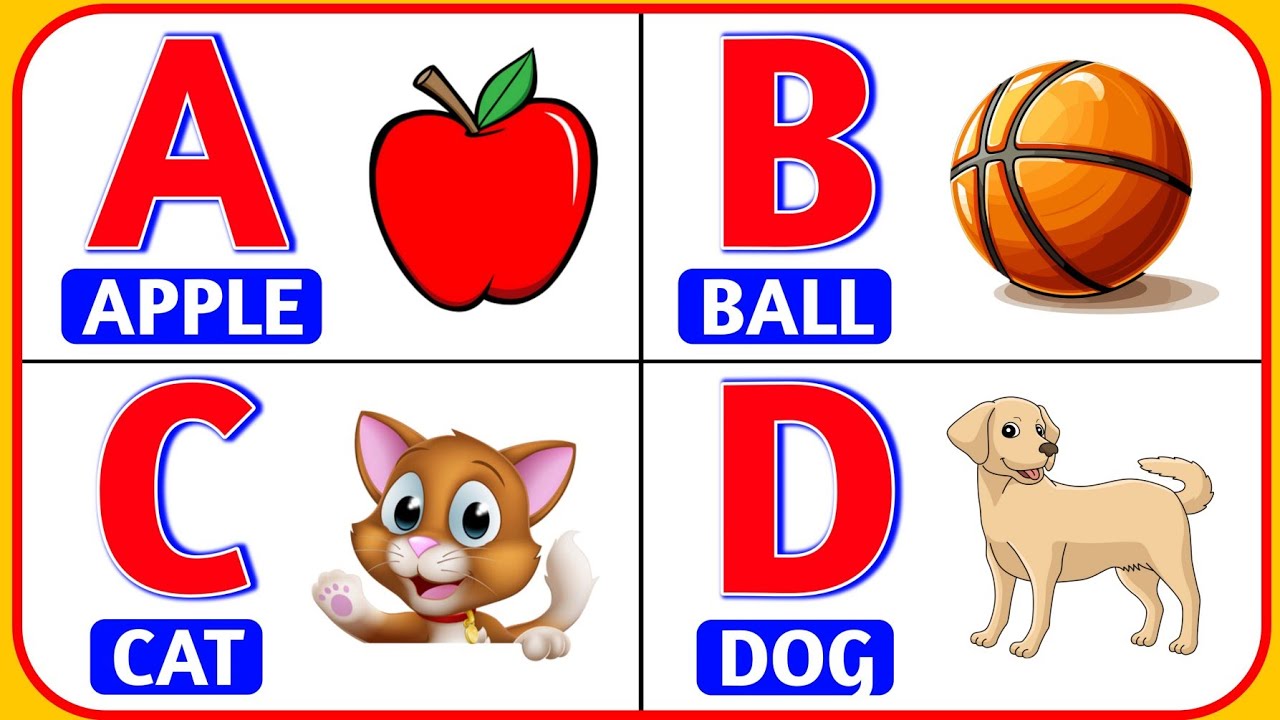 A For Apple B For Ball | Abcd Song | Abcd Rhymes | Abc Song Nursery ...