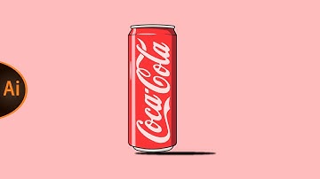 Illustrator Tutorial for beginners - Create vector Illustration | Soda can illustration